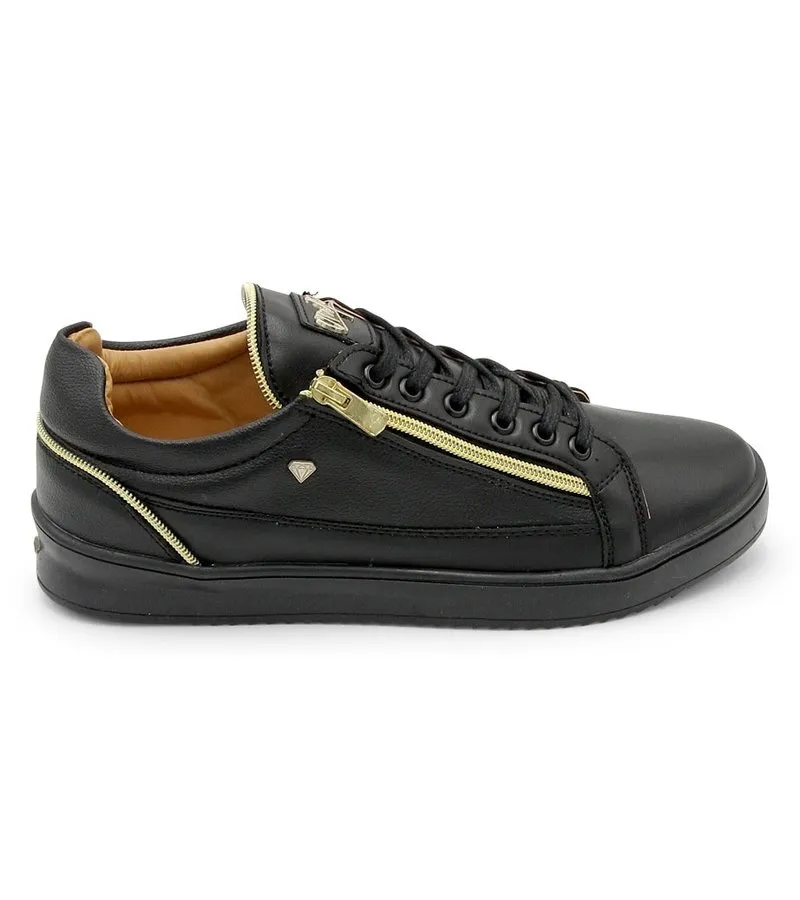 ZAPATILLAS CASUAL  ZIPPERS BLACK  CMS97  NEGRO